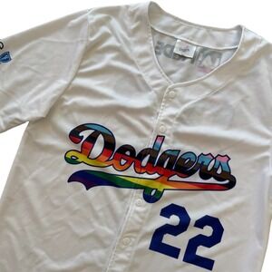 Los Angeles Dodgers Baseball Jersey Pride Night LGBTQ+ MLB 2022 Size Medium SGA